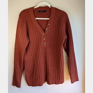 Fashion Knit Sweater, XXL mocha brown
